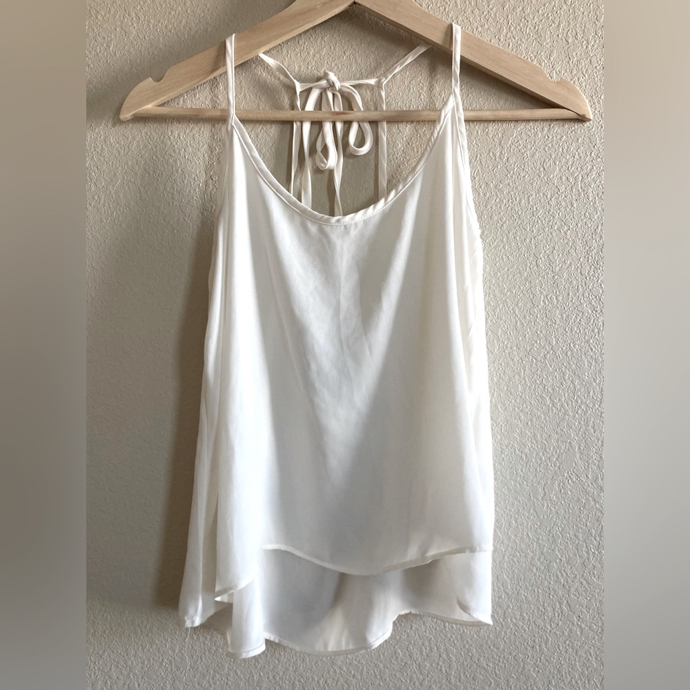 Forever 21 Cream Cami with Ribbon Tie
